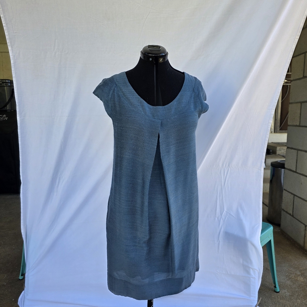Emily & Fin Blue Sheath Dress with Pockets! Sz M
